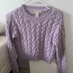 Jessica Simpson Lavender Cable Knit Sweater